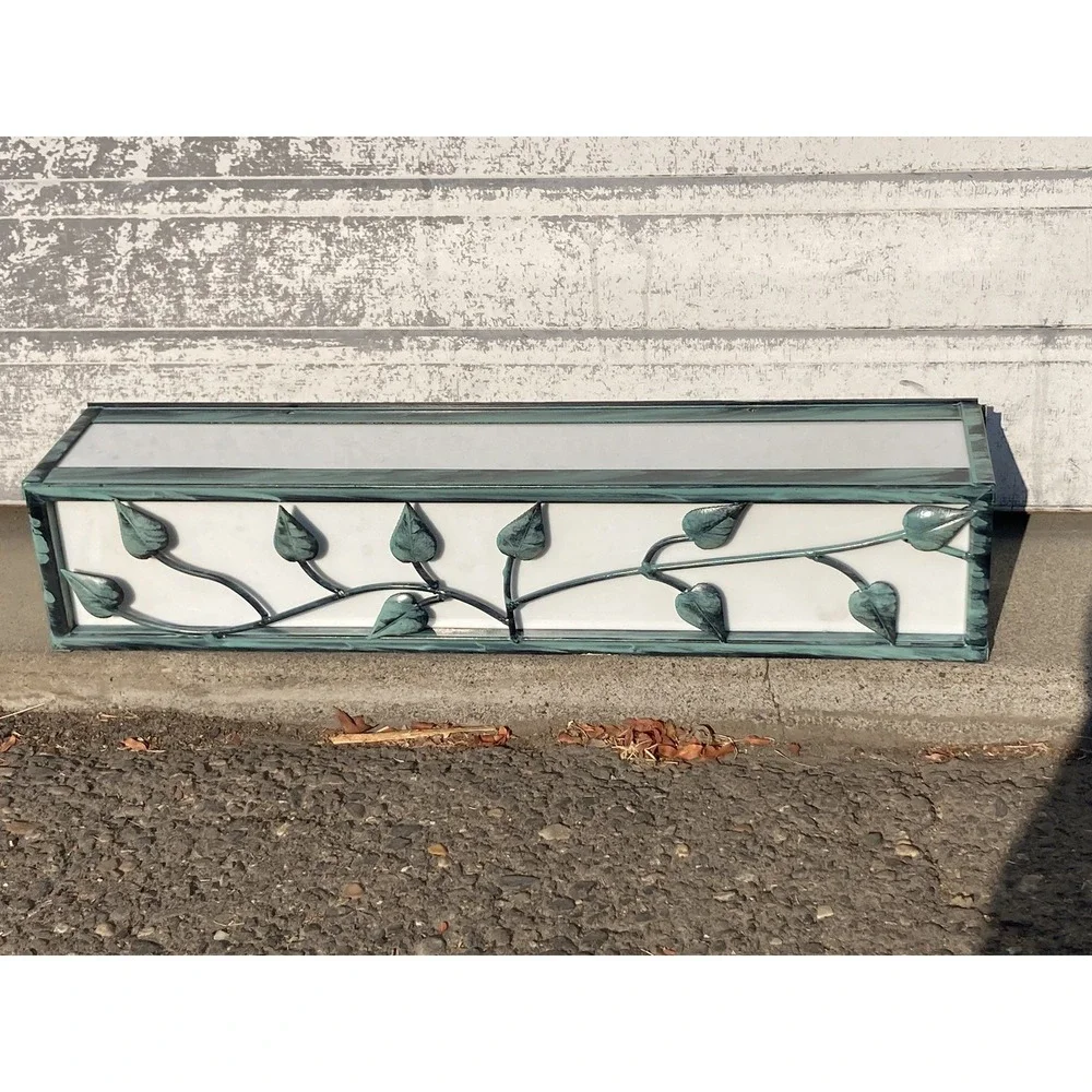 Vintage Tiffany Vines Bathroom Vanity Light Fixtures, 24 Inch 4 Bulbs 120 Volts